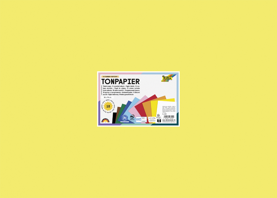 folia Papier de couleur, (L)500 x (H)700 mm, assorti