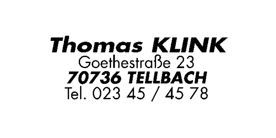 Exemple d'empreinte
