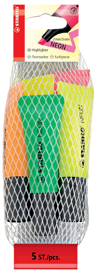 Surligneur NEON - en filet de 5 (5650367)