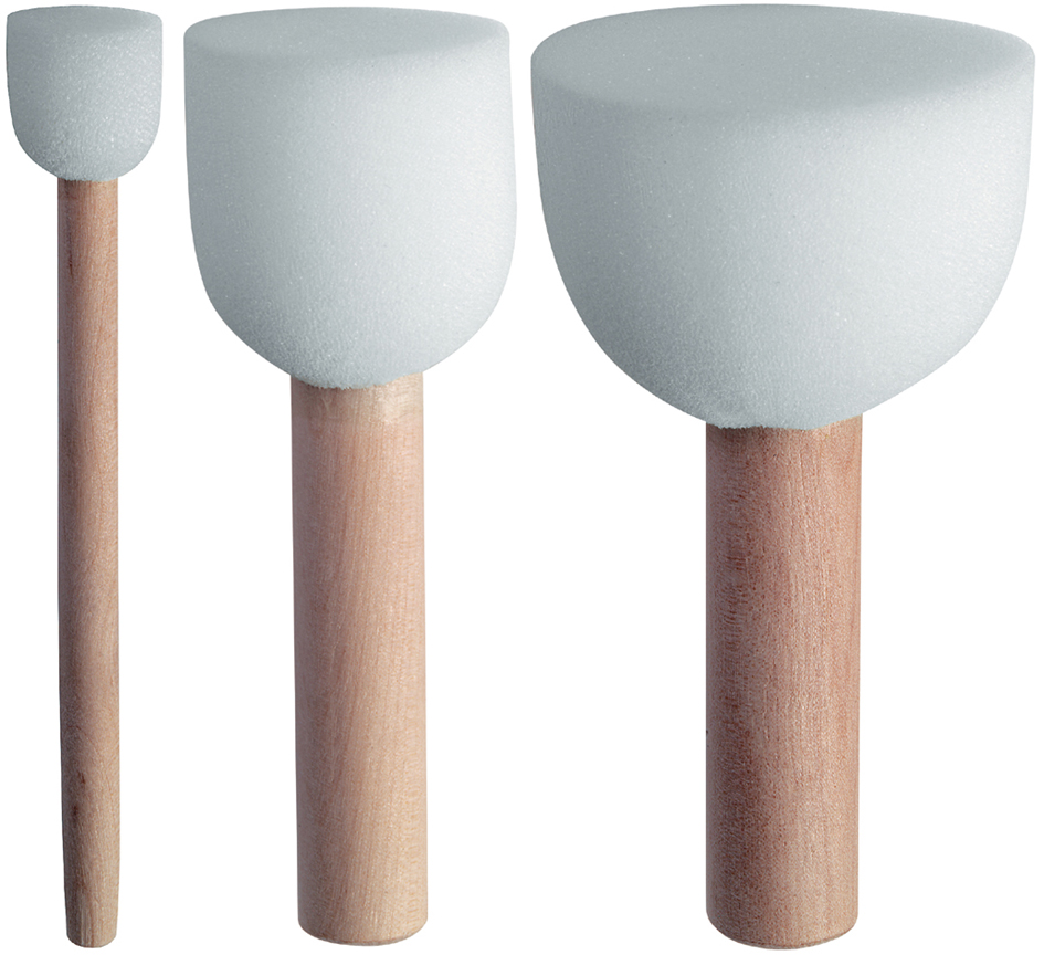 Marabu Pinceau pour pochoir, kit de 3