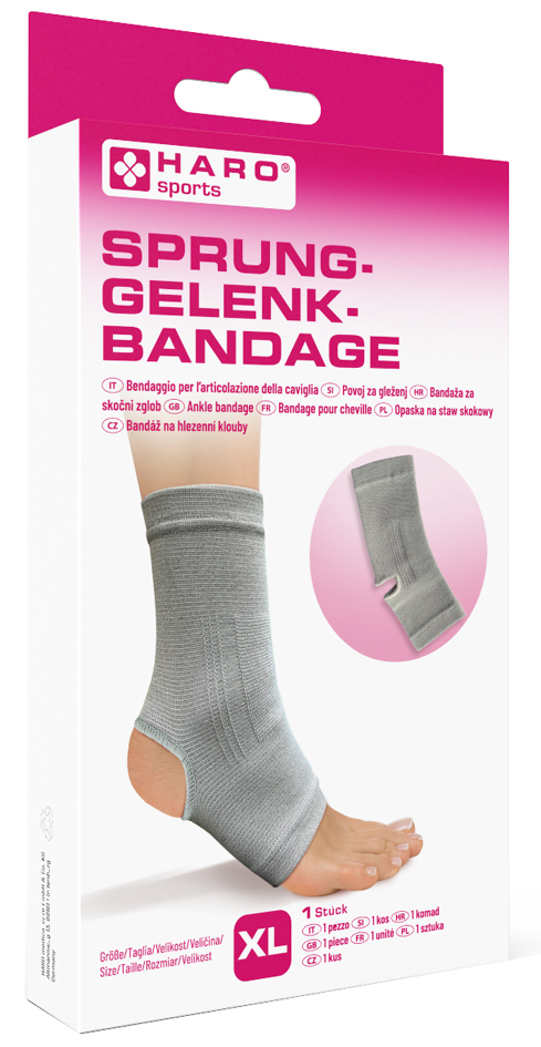 HARO Bandage sportif 'Cheville', taille: XL, gris