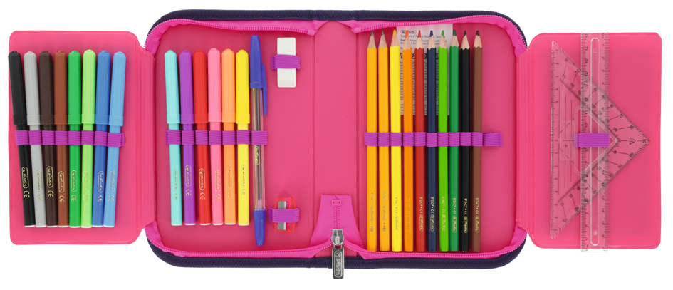 Etuis scolaires, 2 rabats, équipé