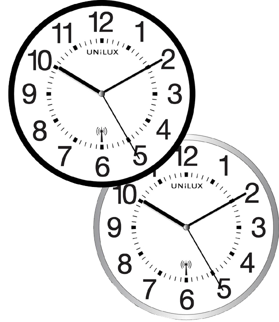 UNiLUX Horloge radio-pilotée 'WAVE', argent