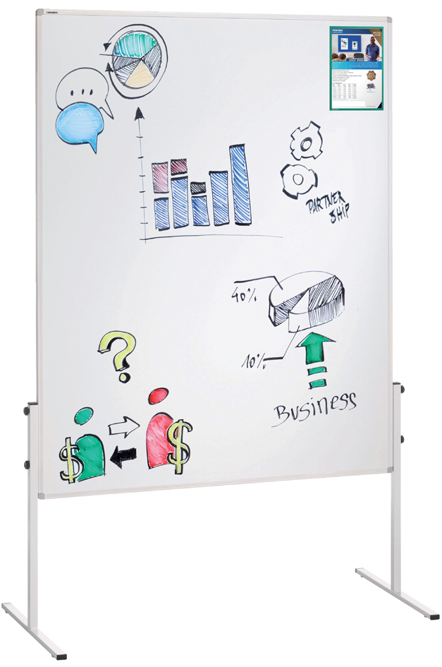 FRANKEN Kit de roulettes pour tableau de présentation, noir