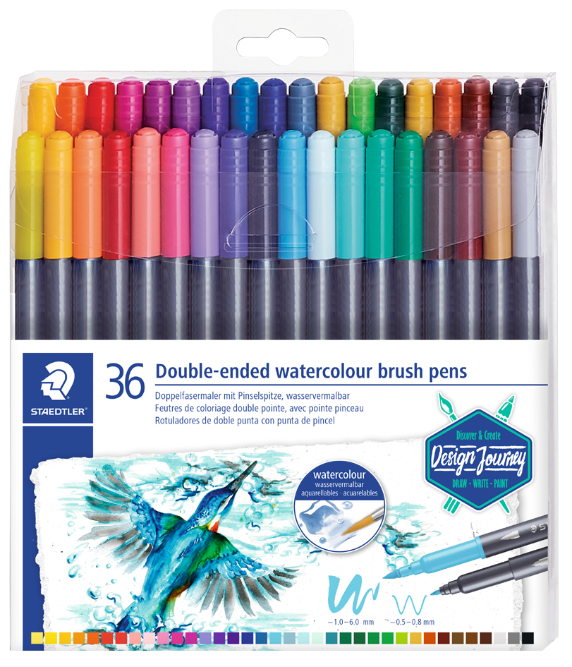 STAEDTLER Feutre double pointe Design Journey, étui de 36