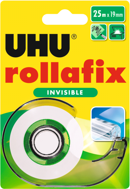 UHU Ruban adhésif rollafix avec dévidoir, invisible