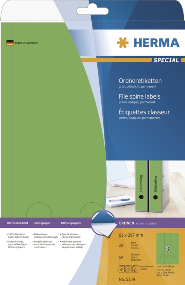 Visuel de référence: Etiquettes pour dos de classeur SPECIAL