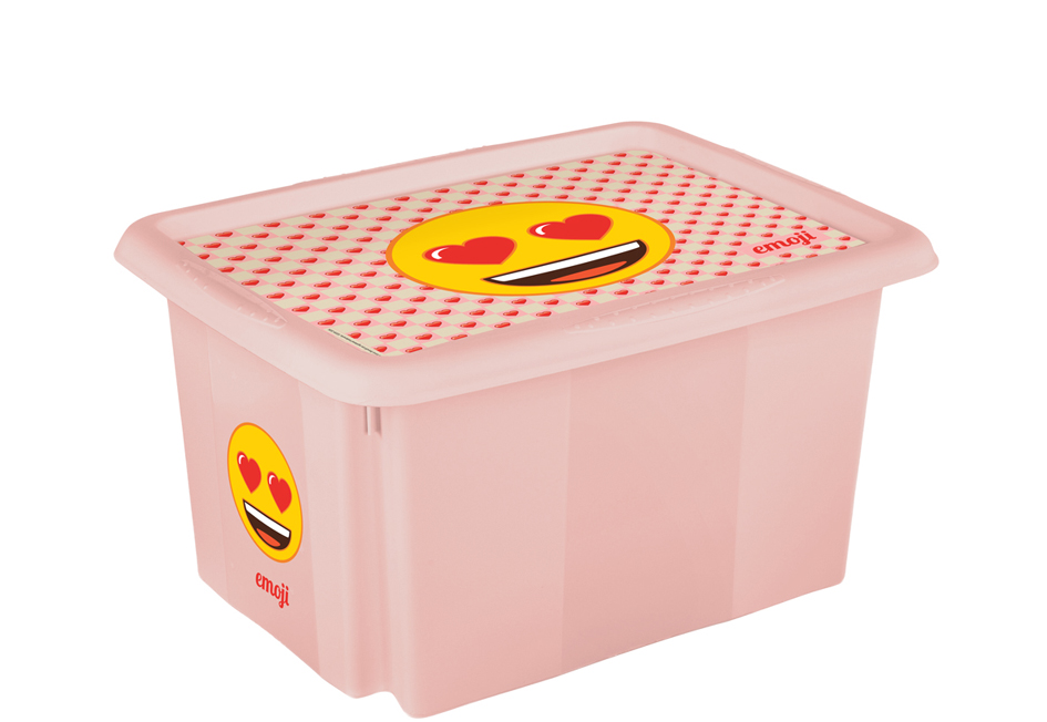 Boîte de rangement "karolina emoji hearts", 15 litres