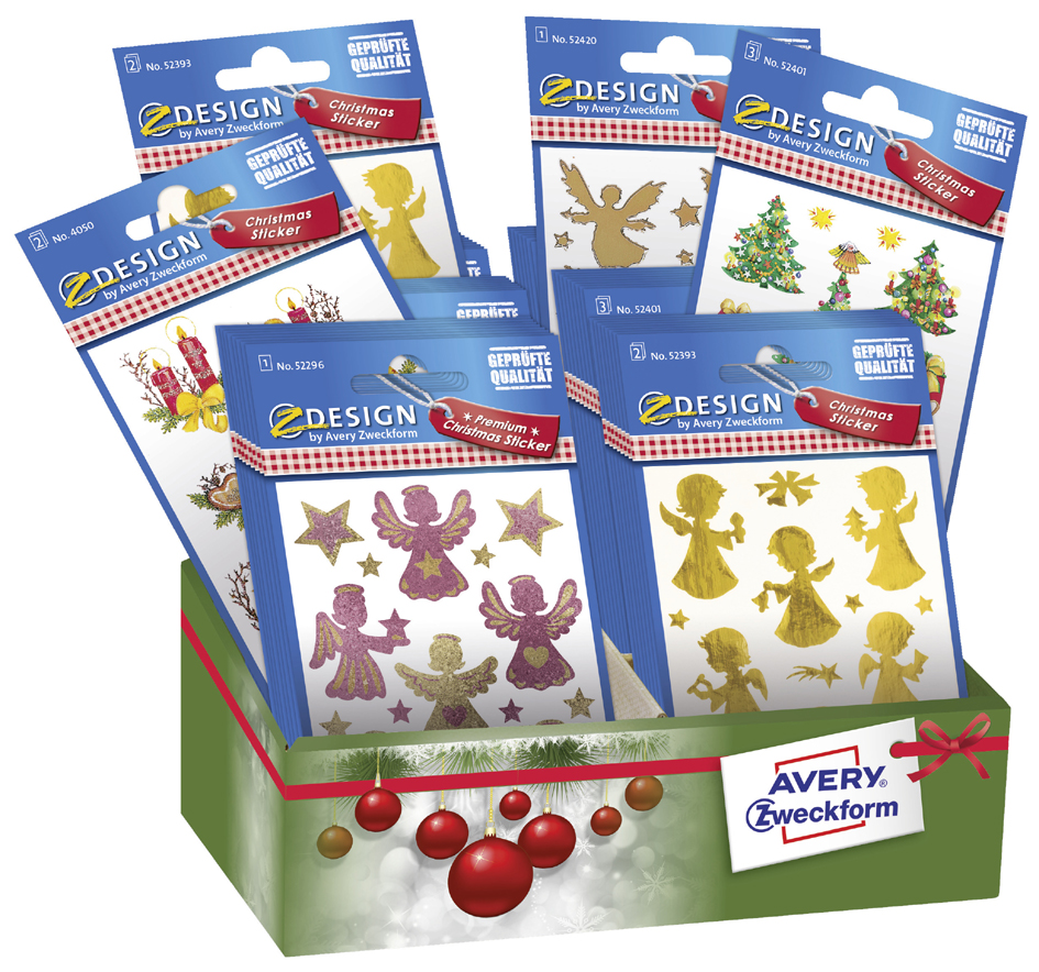 AVERY Zweckform ZDesign Sticker de Noël 'Ange', présentoir