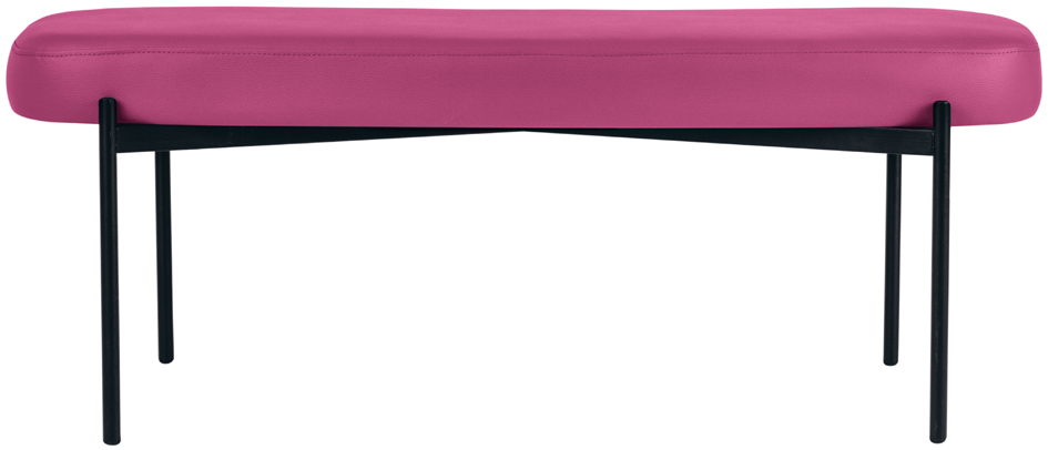 PAPERFLOW Banc oval GAIA, taille L, habillage similicuir