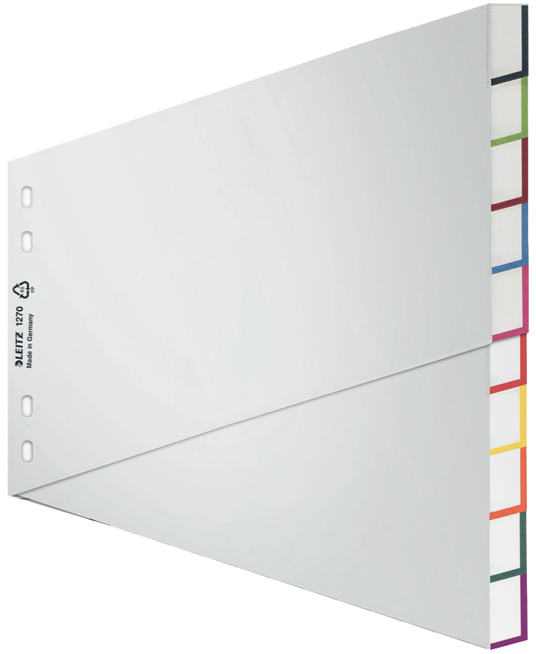 LEITZ Intercalaire en plastique, A4 extra large, uni