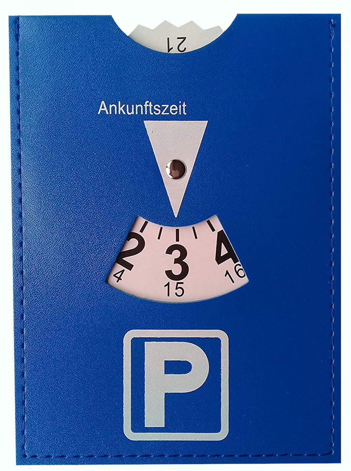 IWH Disque de stationnement, en similicuir, bleu