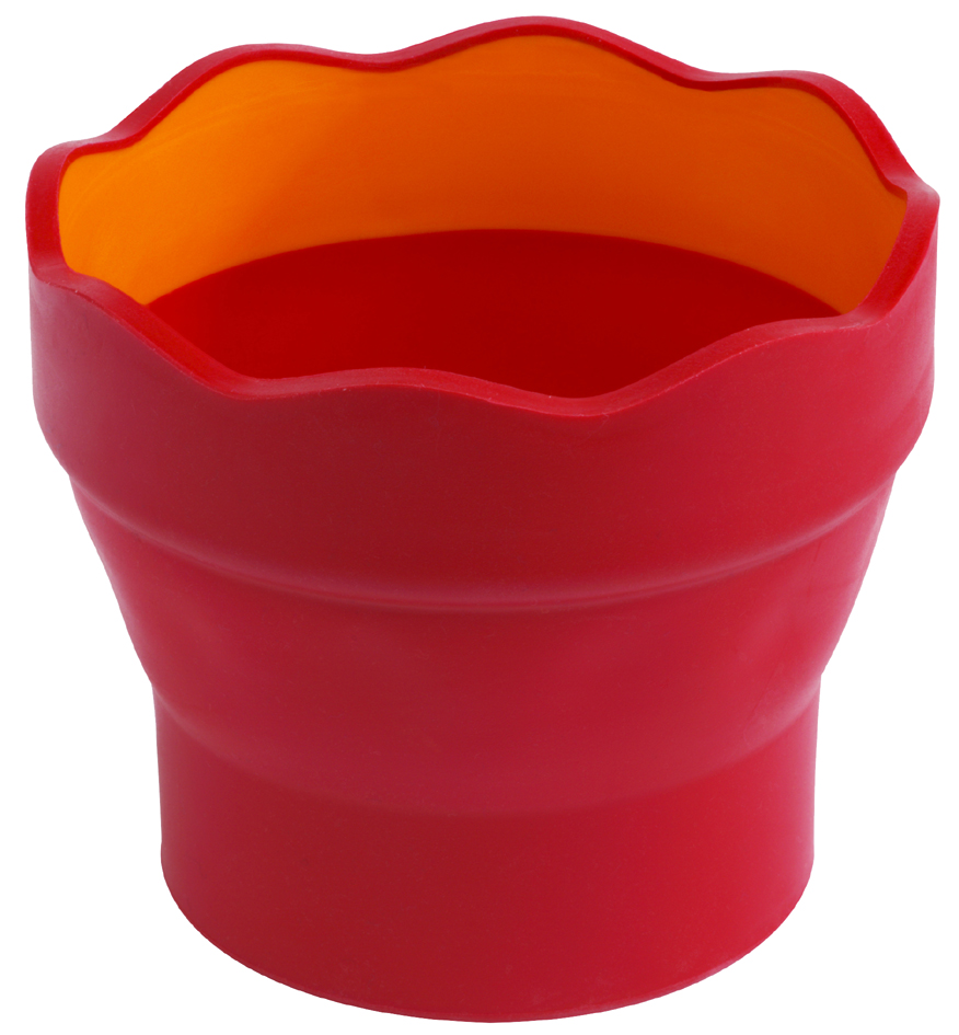FABER-CASTELL Gobelet CLIC & GO, rouge