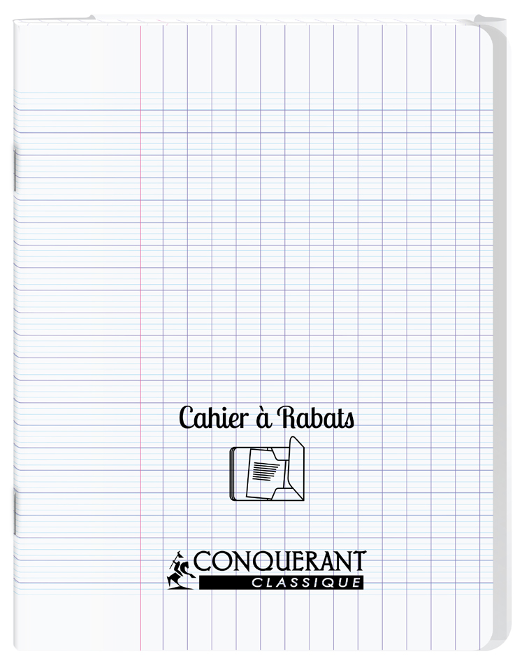 Cahier à rabat, couverture Polypro, incolore
