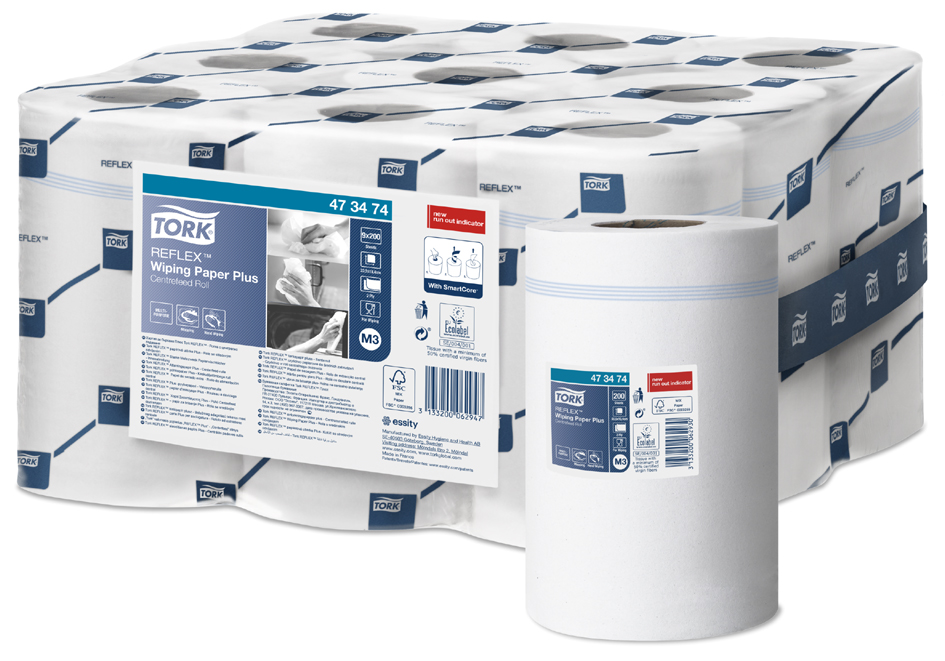 TORK Reflex Rouleau nettoyant multi-usage, 67 m, blanc
