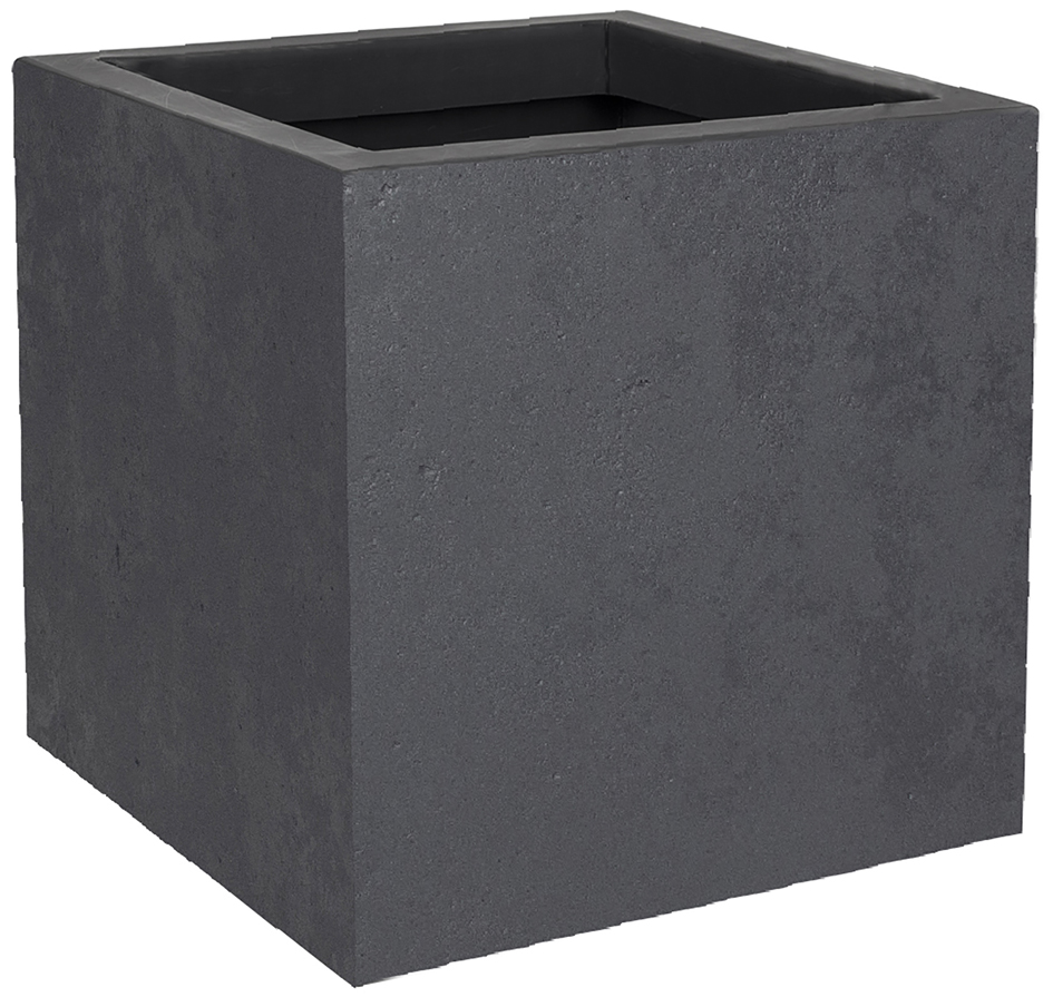 EDA Bac à plantes BASALT UP, cubique, 295 mm, anthracite