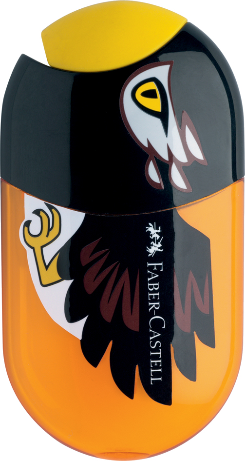 FABER-CASTELL Taille-crayon double 'aigle', orange/noir