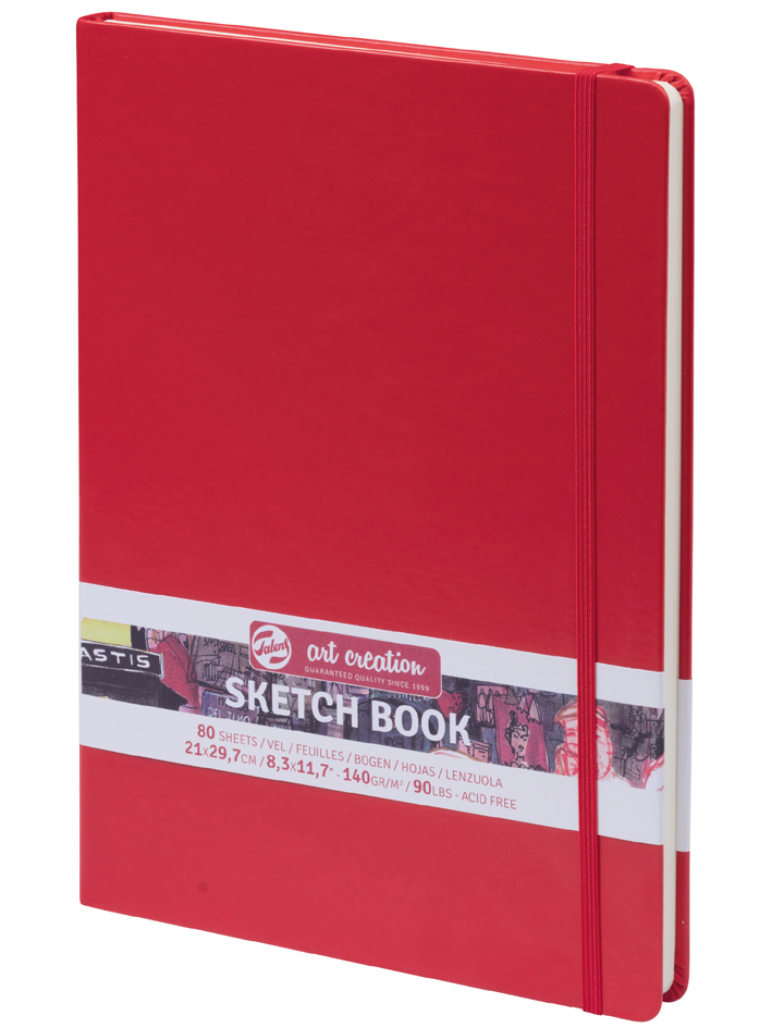 Visuel de référence : carnet de croquis, rouge