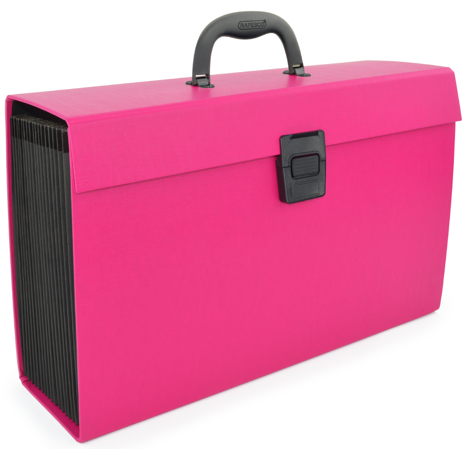RAPESCO Trieur valisette, A4, 19 compartiments, rose vif