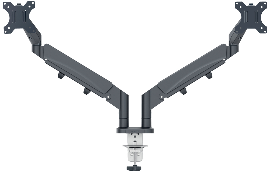 LEITZ Bras double pour écrans Ergo Dual, gris foncé