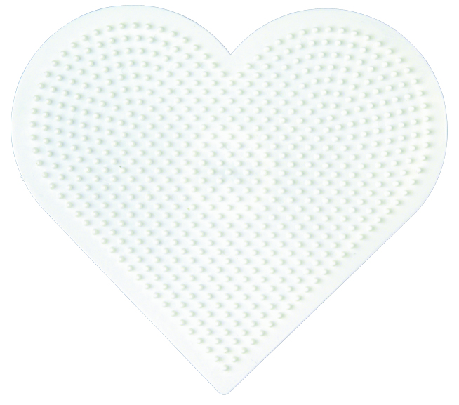 Hama Plaque pour perles midi 'Grand coeur', blanc