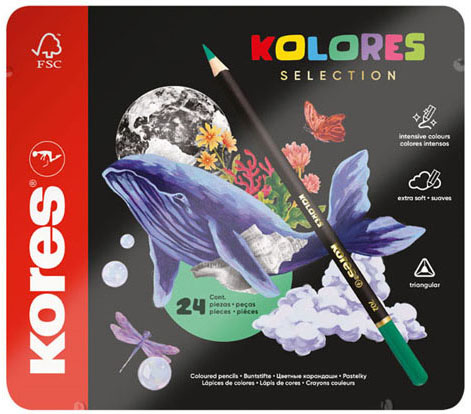 Kores Crayon de couleur 'KOLORES SELECTION', étui de 24