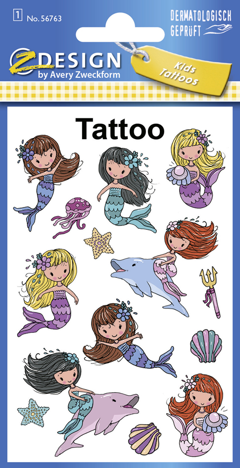 ZDesign KIDS Tatouages 'sirène', coloré