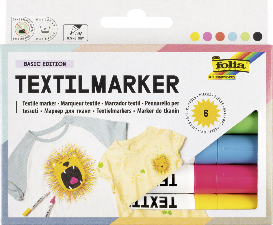 Marqueurs pour textiles, kit