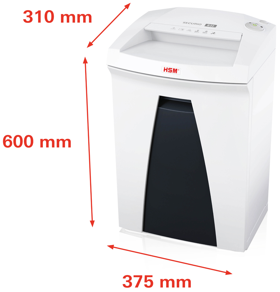 HSM Destructeur de documents SECURIO B22, coupe droite: 3,9