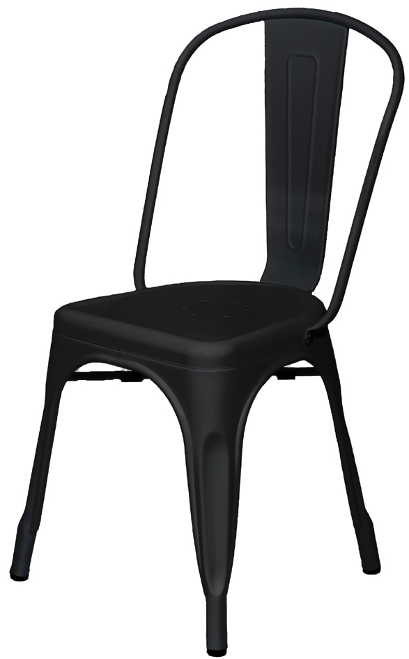 PAPERFLOW Chaise visiteur d'extérieur URBAN, set de 2, noir