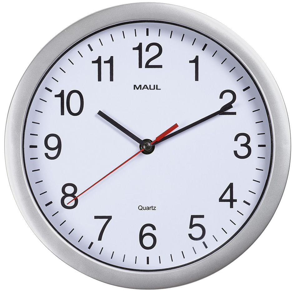 MAUL Horloge murale/horloge radio MAULrun, diamètre: 250 mm