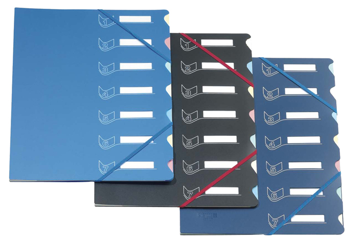 extendos Trieur à élastique série 437, 7 touches, assorti