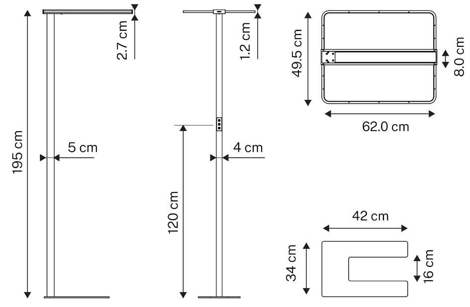 Vue détaillée: dimensions