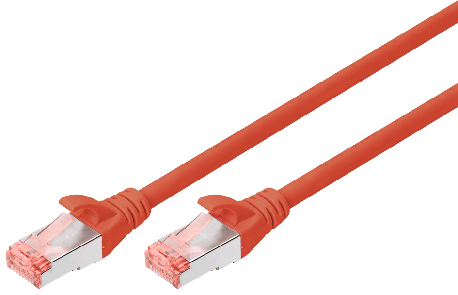 DIGITUS Câble de brassage, Cat. 6, S/FTP, 0,5 m, rouge