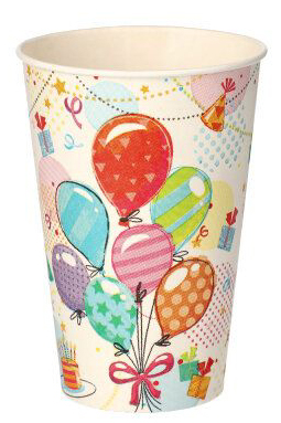 Gobelets jetables, carton, motifs enfant