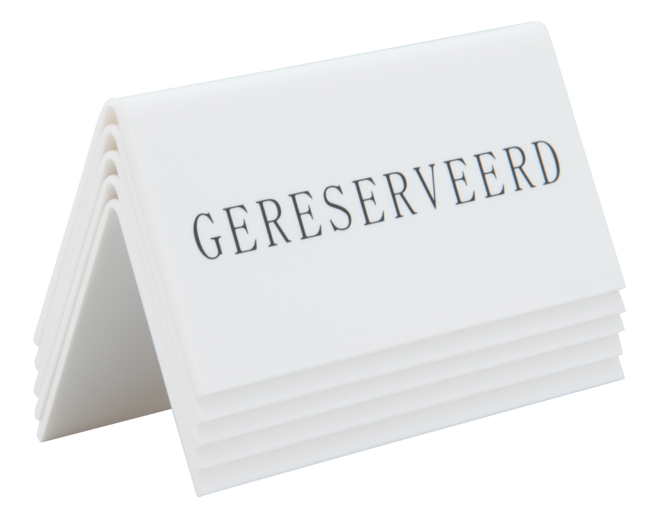 Securit Présentoir de table RÉSERVÉ, set de 5 Réservé (L)100 x (P)45 x (H)50 mm blanc 5