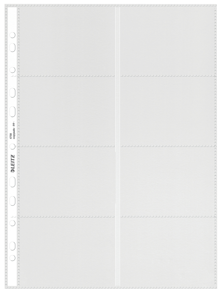 LEITZ Pochette perforée pour 16 cartes de visite, format A4