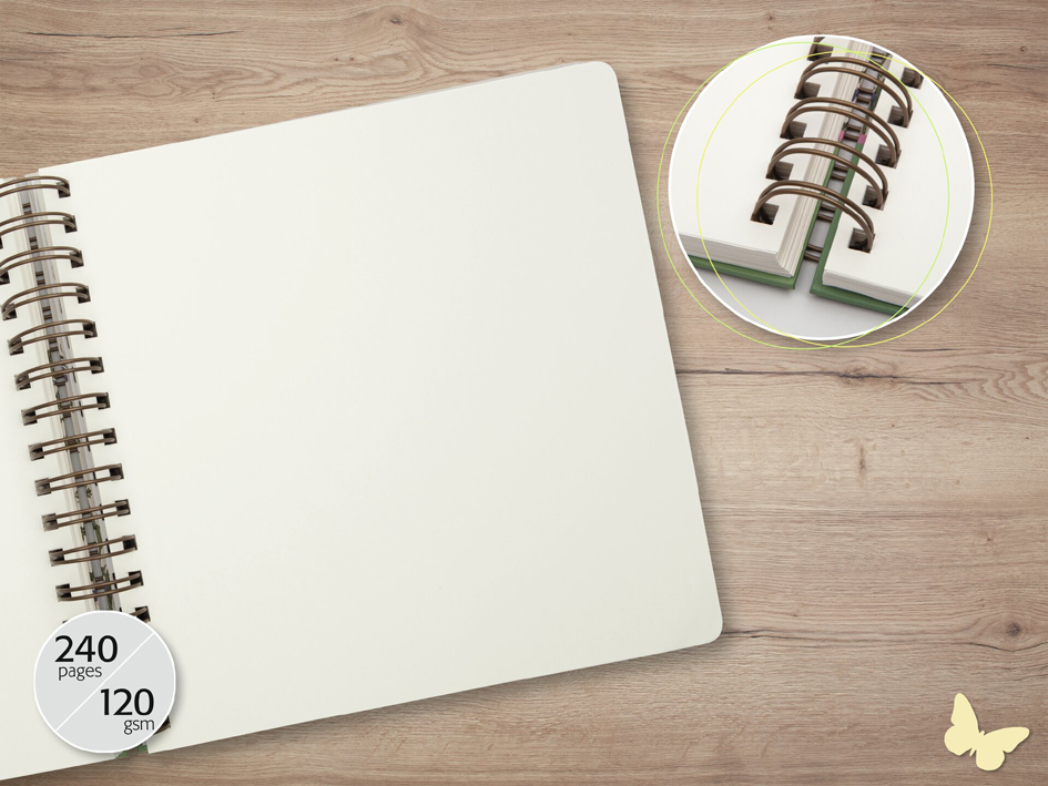 Carnet à spirale Jolie Inspire Square "Wild Herbs", ouvert