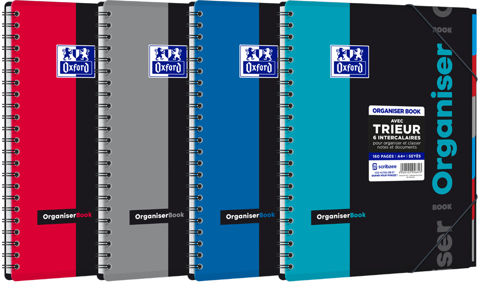 Oxford Etudiants Cahier 'ORGANISERBOOK', A4+, quadrillé