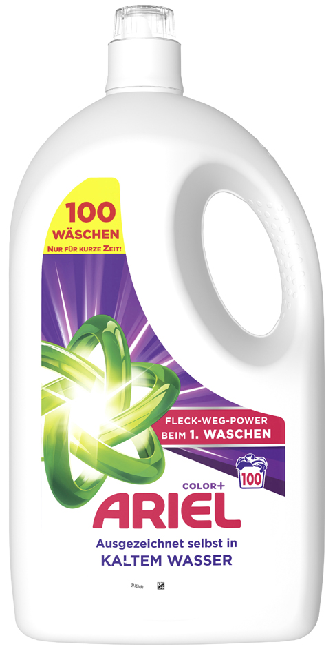 ARIEL Lessive liquide Color+, 4,5 litres, 100 lavages