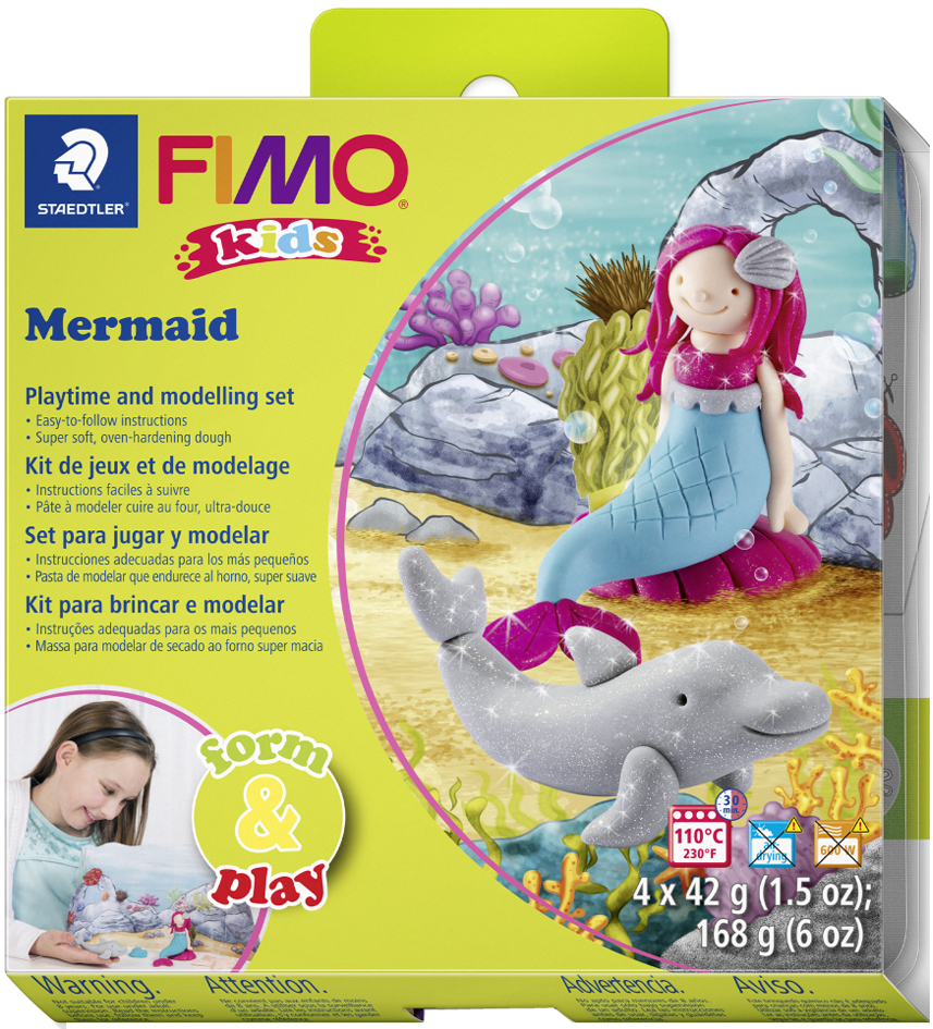FIMO kids Kit de modelage Form & Play 'Mermaid', niveau 3