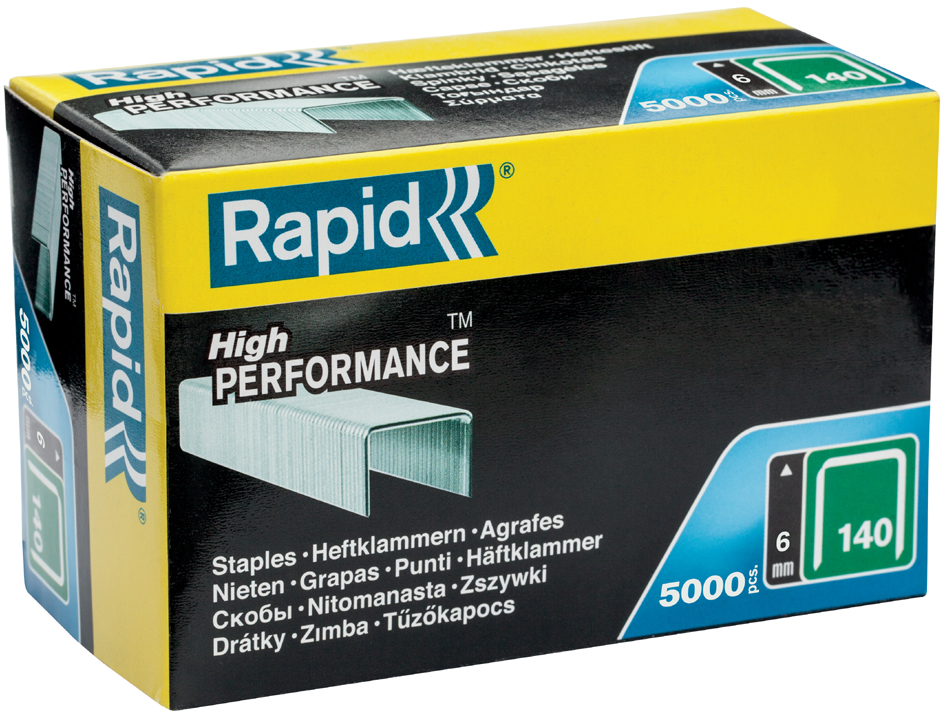 Rapid Agrafes 140/6, contenu: 5.000 pièces, zingué