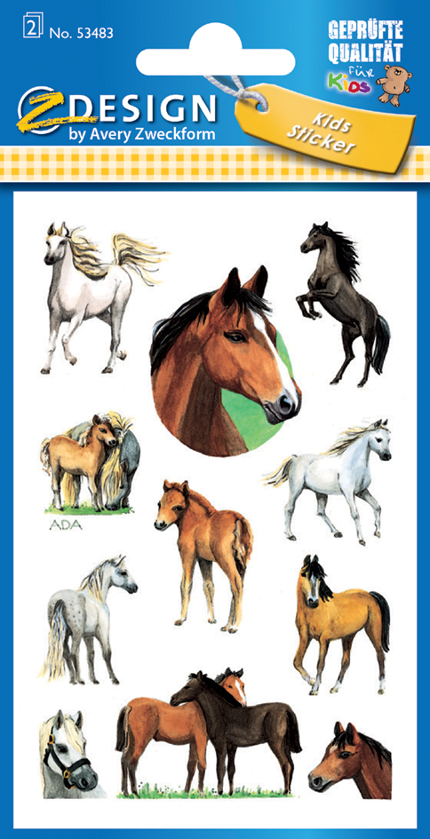 AVERY Zweckform Sticker ZDesign KIDS 'Cheval', scintillant