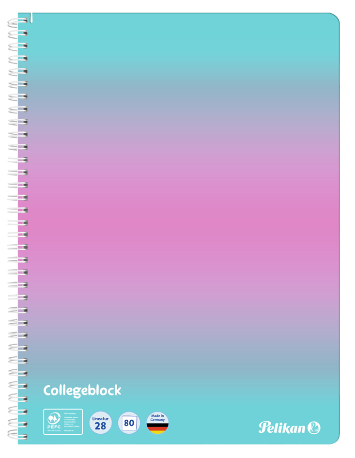 Pelikan Cahier à spirale Color Edition, A4, menthe/rose