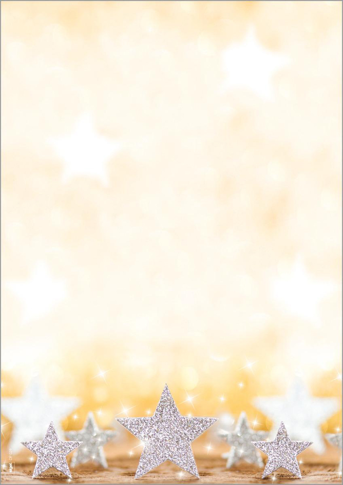 sigel Papier à motif de Noël 'Glitter Stars', A4, 90 g/m2