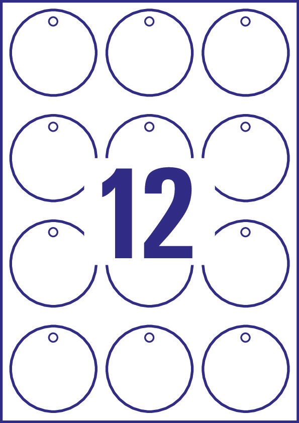 AVERY Zweckform Etiquette américaine, carton, 220 g/m2