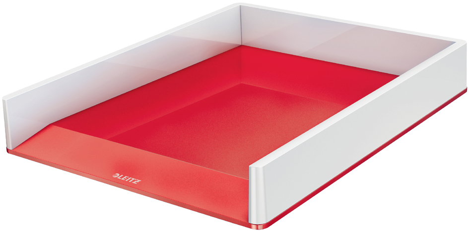 LEITZ Corbeille à courrier WOW Duo Colour, A4, rouge