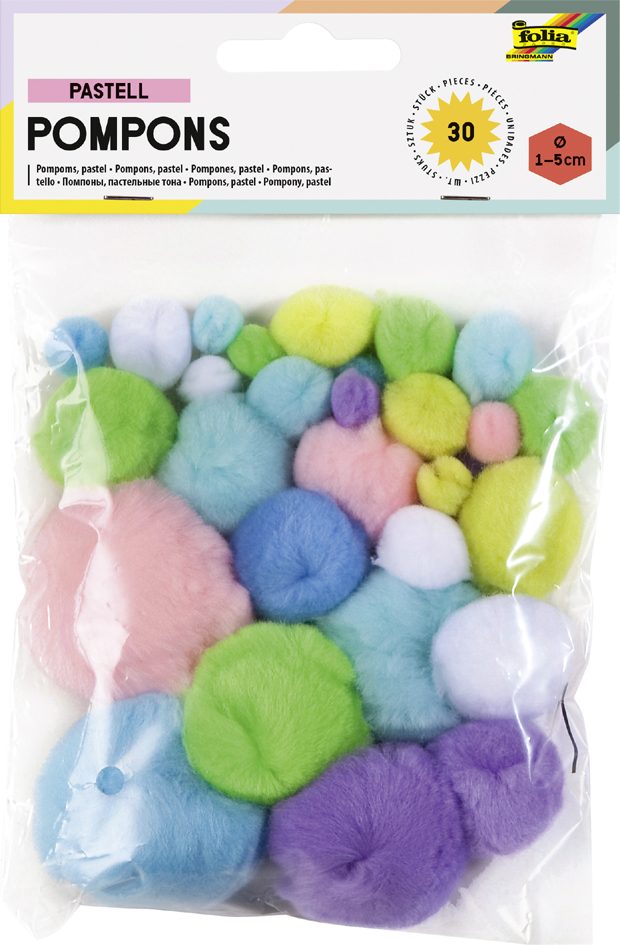 Pompons "Couleurs pastel"