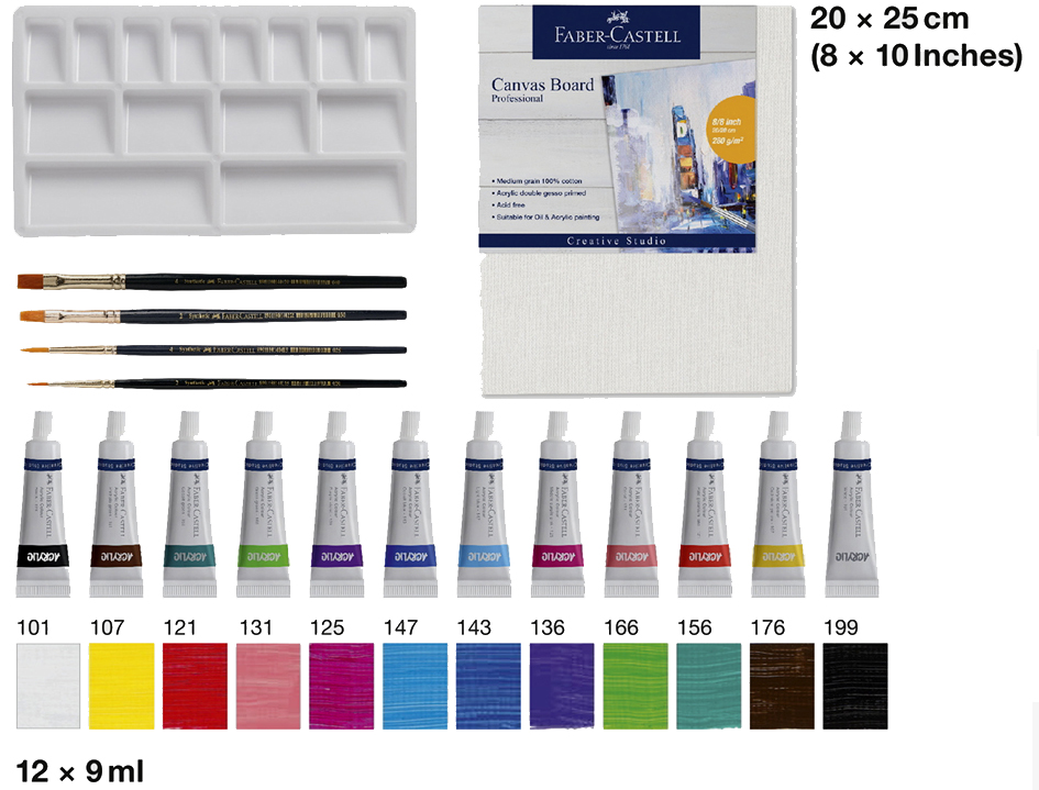 Sets de peinture acrylique, tube