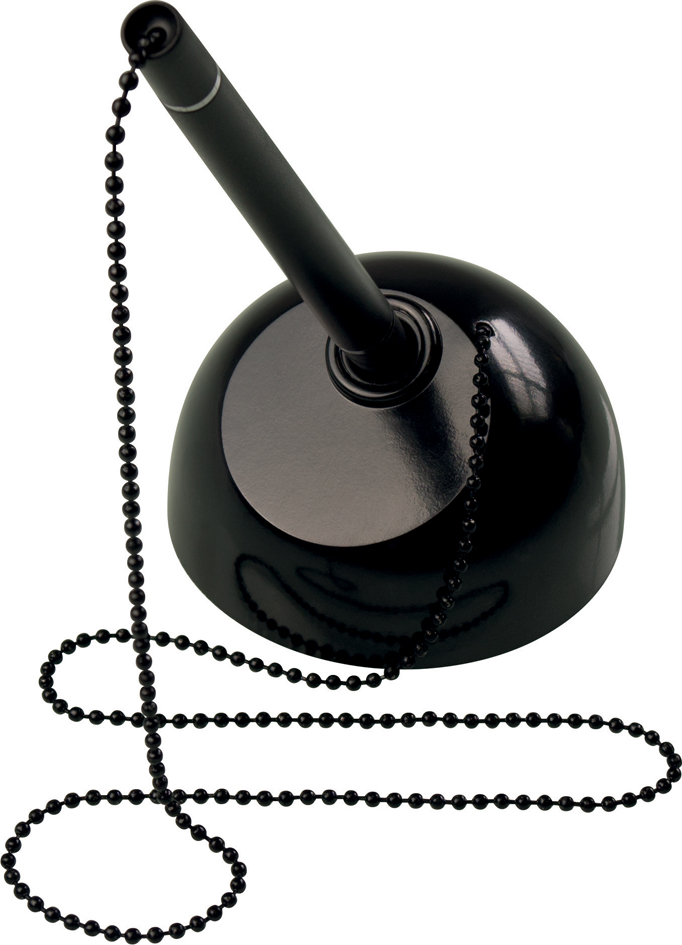 helit Porte-stylo 'the heavy base', avec chaîne, noir